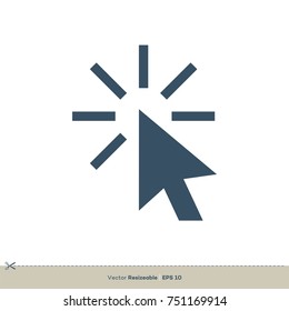 Click Icon Vector Logo Template Illustration Design. Vector EPS 10.