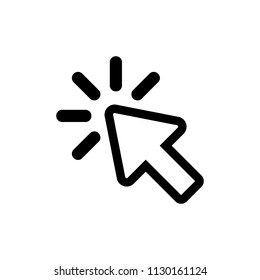 Click icon. Click vector. Mouse arrow cursor icon. Cursor icon in trendy flat style isolated on white background.