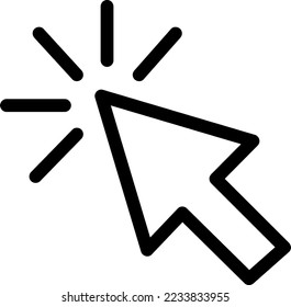 Click icon. Click vector. Mouse arrow cursor icon. Cursor icon in trendy flat style..eps
