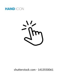 Click icon vector on white background