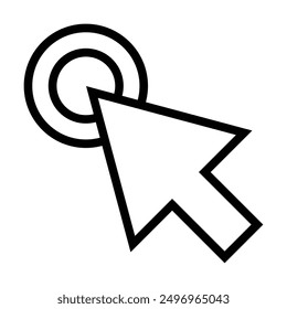 Vector del icono del Hacer clic en el fondo blanco