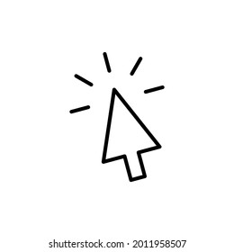Click icon vector. pointer arrow icon. cursor icon vector