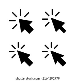 Click icon vector. pointer arrow sign and symbol. cursor icon