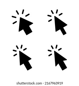 Click icon vector. pointer arrow sign and symbol. cursor icon
