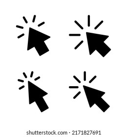 Click icon vector. pointer arrow sign and symbol. cursor icon