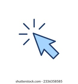 Click icon vector. pointer arrow sign and symbol. cursor icon