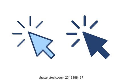 Click icon vector. pointer arrow sign and symbol. cursor icon
