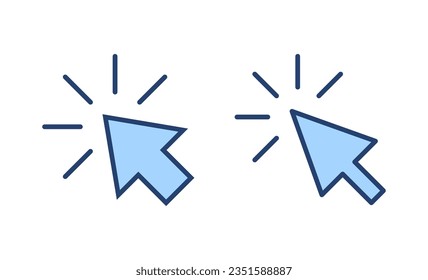 Click icon vector. pointer arrow sign and symbol. cursor icon