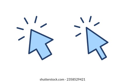 Click icon vector. pointer arrow sign and symbol. cursor icon