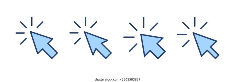 Click icon vector. pointer arrow sign and symbol. cursor icon