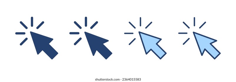Click icon vector. pointer arrow sign and symbol. cursor icon