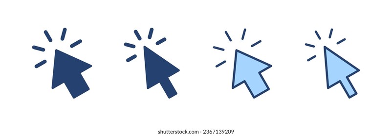 Click icon vector. pointer arrow sign and symbol. cursor icon