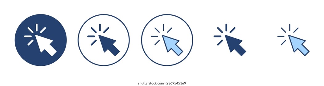 Click icon vector. pointer arrow sign and symbol. cursor icon