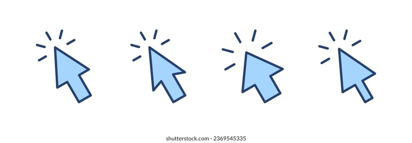Click icon vector. pointer arrow sign and symbol. cursor icon