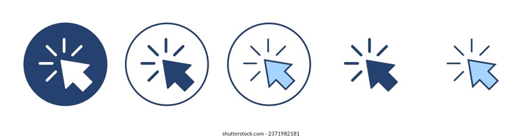 Click icon vector. pointer arrow sign and symbol. cursor icon