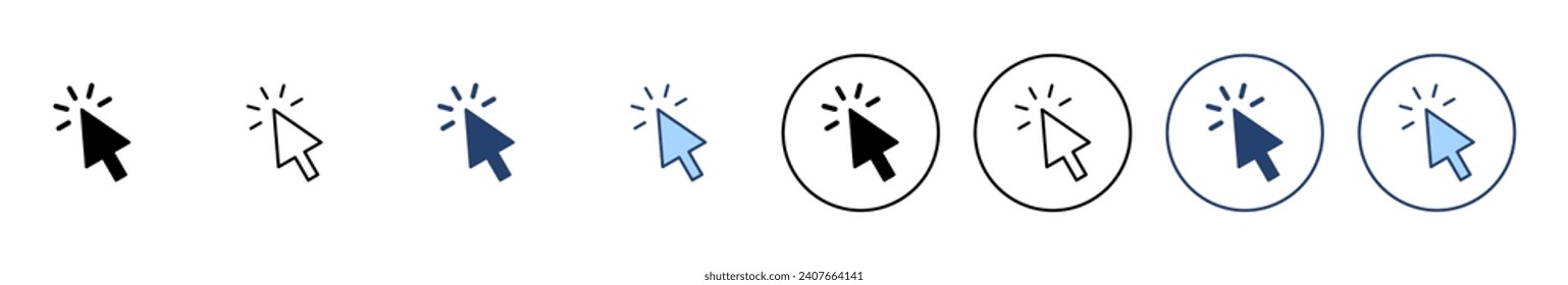 Click icon vector. pointer arrow sign and symbol. cursor icon