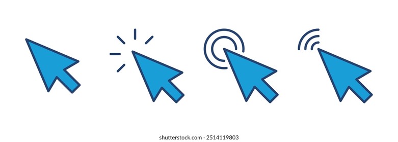 Click icon vector. pointer arrow icon. cursor icon vector