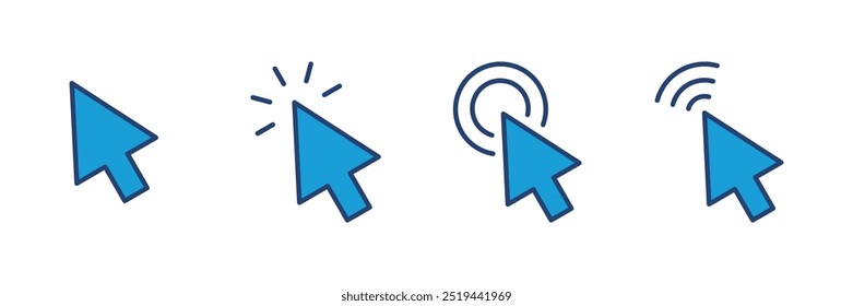 Click icon vector. pointer arrow icon. cursor icon vector