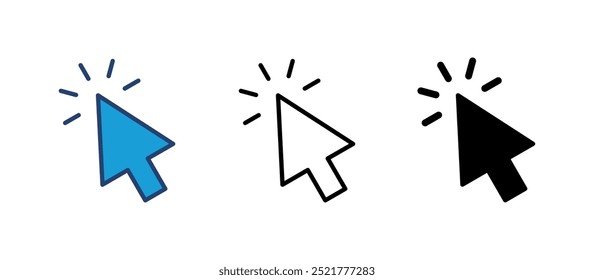 Click icon vector. pointer arrow icon. cursor icon vector