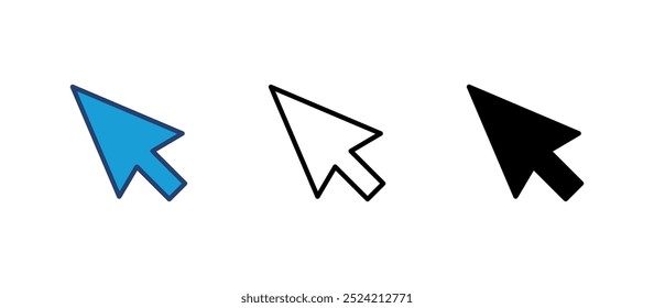 Click icon vector. pointer arrow icon. cursor icon vector