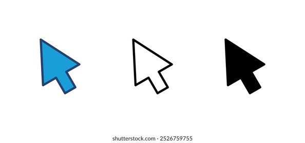Click icon vector. pointer arrow icon. cursor icon vector