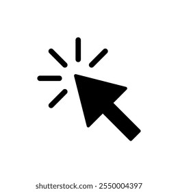 Click icon vector. pointer arrow sign and symbol. cursor icon