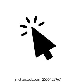 Click icon vector. pointer arrow sign and symbol. cursor icon