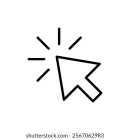Click icon vector. pointer arrow sign and symbol. cursor icon