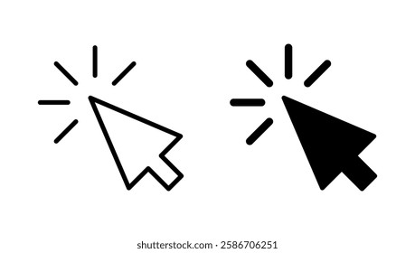 Click icon vector. pointer arrow sign and symbol. cursor icon