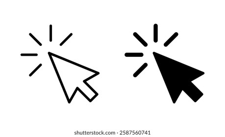 Click icon vector. pointer arrow sign and symbol. cursor icon