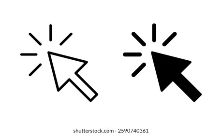 Click icon vector. pointer arrow sign and symbol. cursor icon