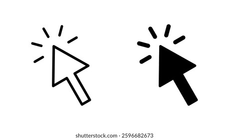 Click icon vector. pointer arrow sign and symbol. cursor icon