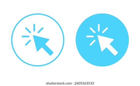 Click icon vector. pointer arrow sign and symbol. cursor icon