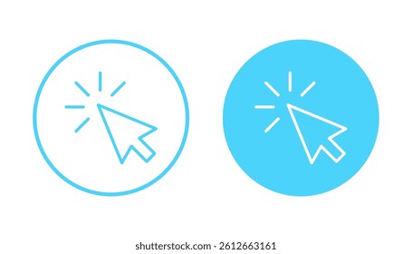 Click icon vector. pointer arrow sign and symbol. cursor icon