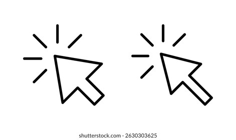 Click icon vector. pointer arrow sign and symbol. cursor icon