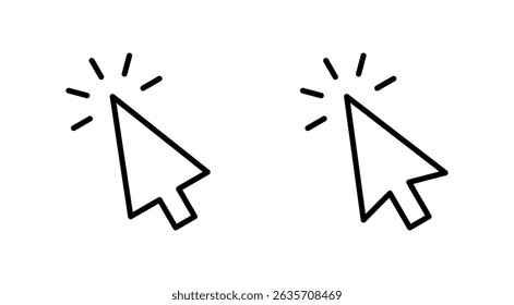 Click icon vector. pointer arrow sign and symbol. cursor icon