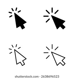 Click icon vector. pointer arrow sign and symbol. cursor icon