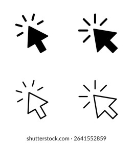 Click icon vector. pointer arrow sign and symbol. cursor icon