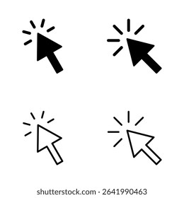 Click icon vector. pointer arrow sign and symbol. cursor icon