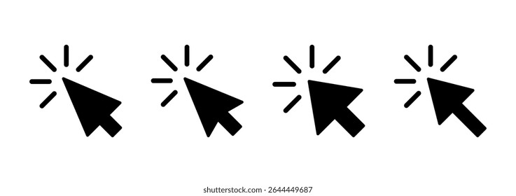 Click icon vector. pointer arrow sign and symbol. cursor icon