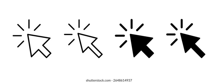 Click icon vector. pointer arrow sign and symbol. cursor icon