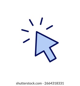 Click icon vector. pointer arrow sign and symbol. cursor icon