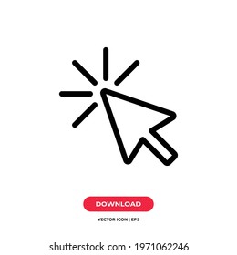 Click icon vector. Pointer sign