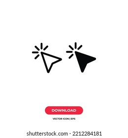Click icon vector. Pointer sign