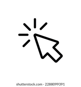 Click icon vector. Pointer sign