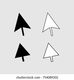 Click icon vector sign isolated