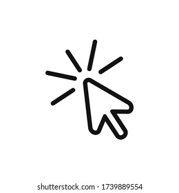 Click icon vector. Simple cursor sign