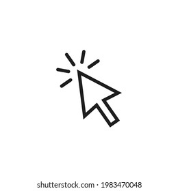 Click icon vector. Simple cursor sign