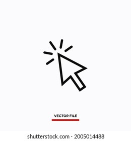 Click icon vector. Simple cursor sign