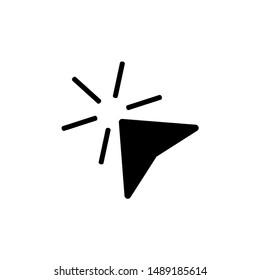Click Icon. Vector symbol icon clicking cursor